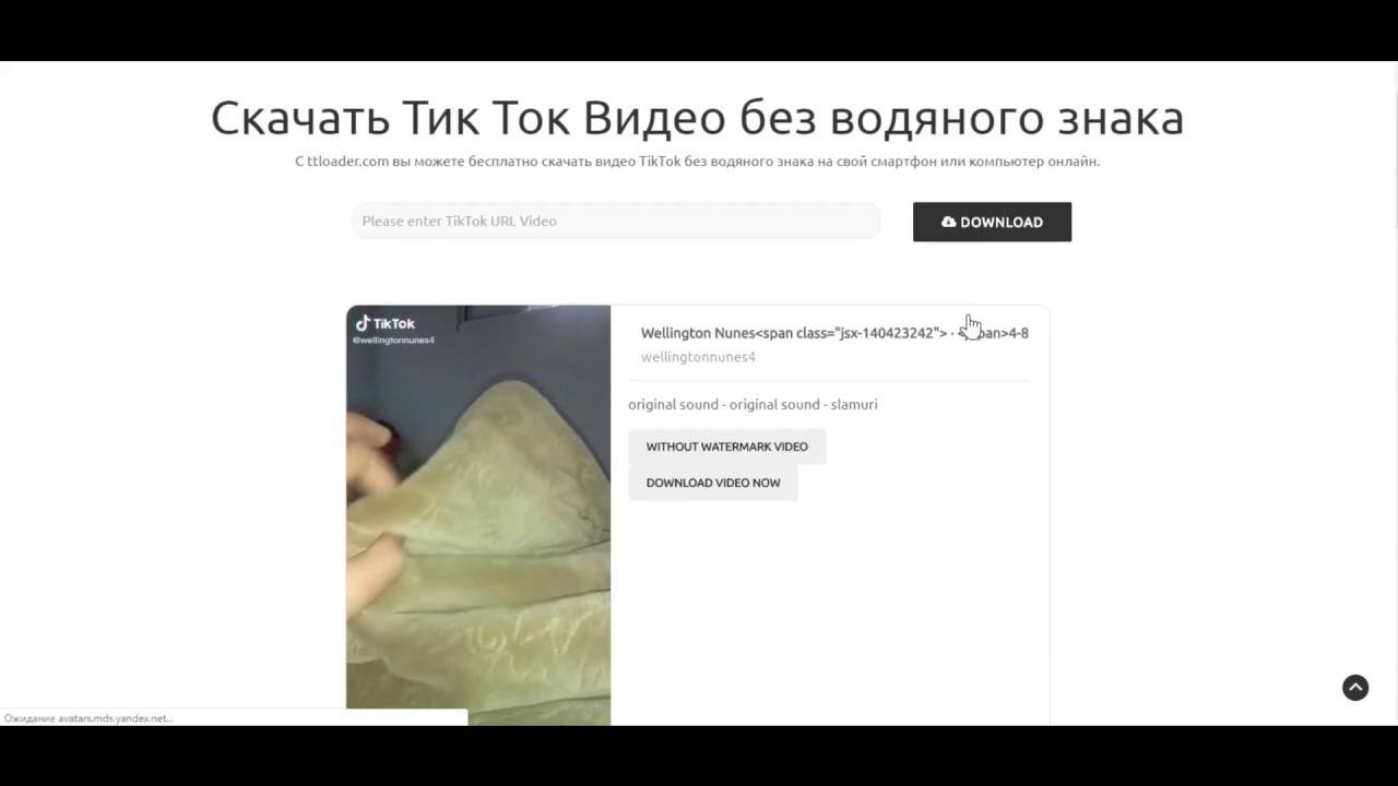 Качалка видео с tik-tok без водяного знака